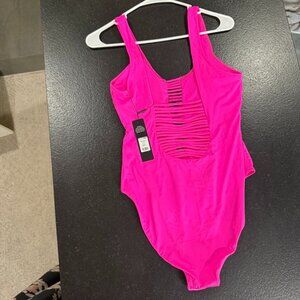 Neon Pink One Piece Swimsuit. NEW. Tag attached.
